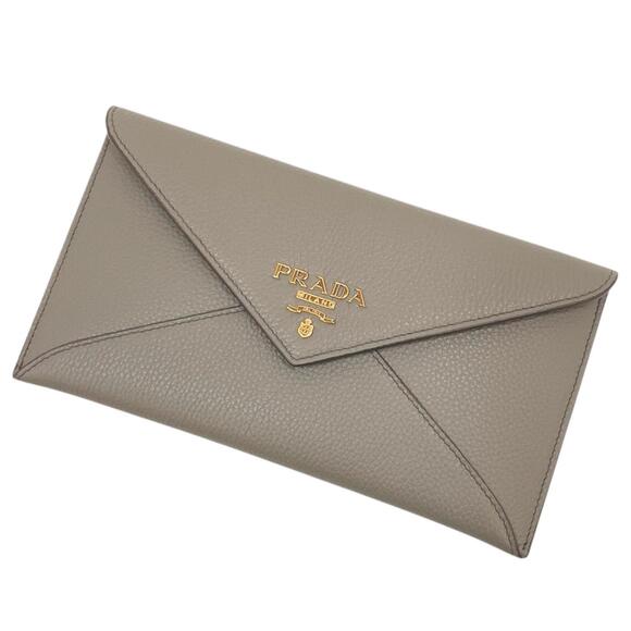 Prada Handbags - Prada Envelope Bi fold Long Wallet Gray